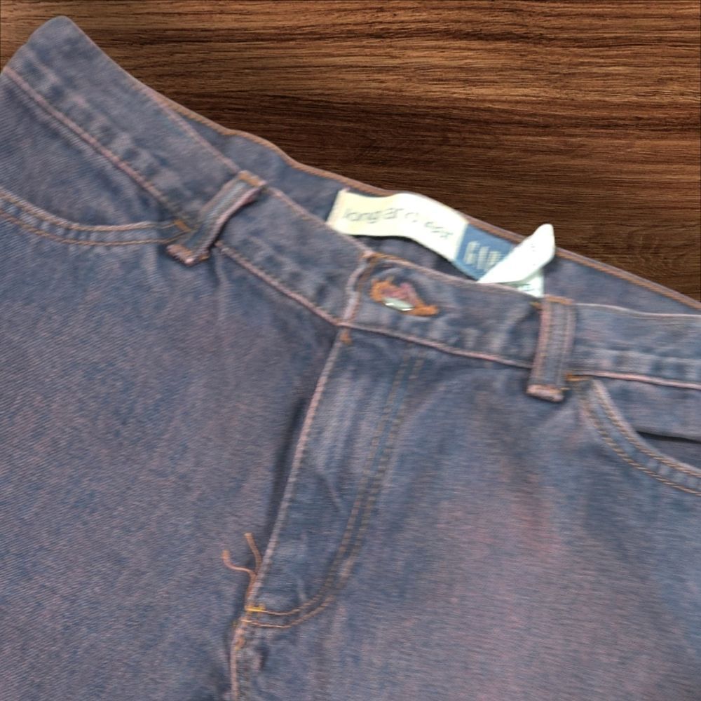 GAP Long and Lean Red Tinted Dark Denim Bootcut Jeans - Picture 2 of 6